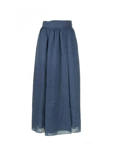 Loro Piana Skirt In Blue Still Water