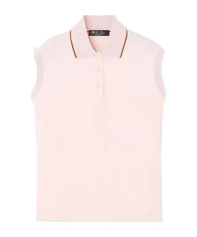 Loro Piana Sleeveless Polo Shirt In Pink