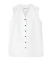 Loro Piana Caylee Silk Dyed Button-front Blouse In White