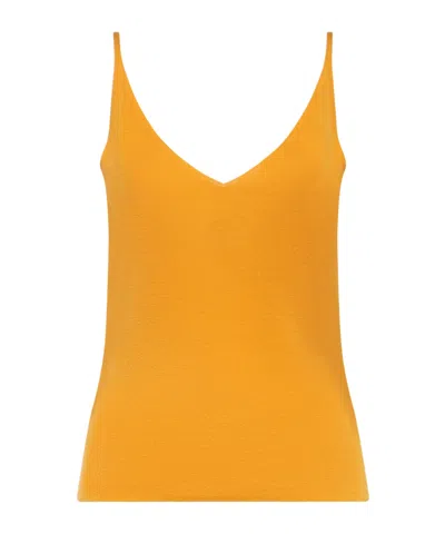 Loro Piana V-neck Knitted Top In Yellow