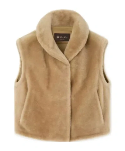 Loro Piana Sleeveless Vest In Pine Nuts