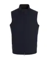 Loro Piana Reversible Storm System Shell And Super Wish Virgin Wool Gilet In Black