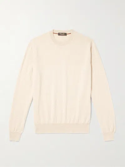 Loro Piana Slim-fit Baby Cashmere Sweater In Neutrals