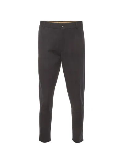 Pre-owned Loro Piana Slim-fit Gabardine Trousers In Blue