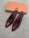 Loro Piana Slingback High Heels In Brown