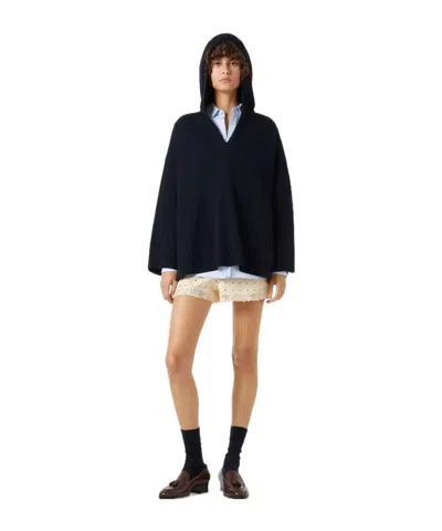 Loro Piana Sloop Wool Hooded Sweater In Black