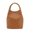 Loro Piana Bale Micro Rounded Leather Top-handle Bag In Brown