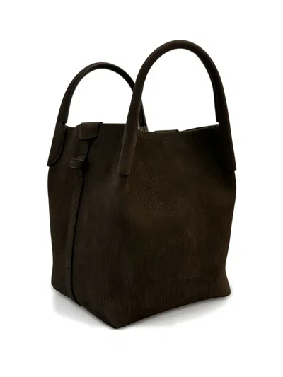 Loro Piana Small Bale Leather Tote Bag In Brown