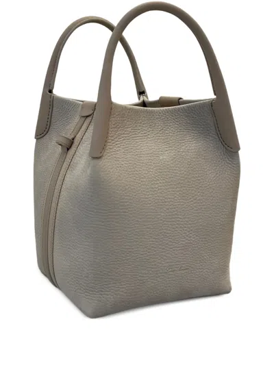 Loro Piana Small Bale Top-handle Tote Bag In Gray