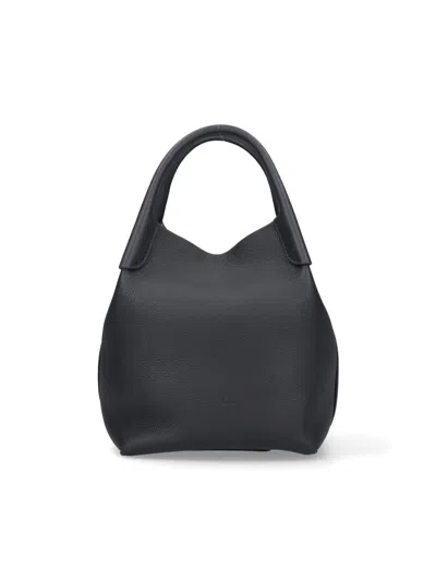 Loro Piana Small Bucket Bag "bale" In Black