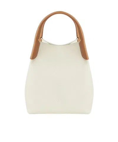 Loro Piana Small Bucket Handbag In White