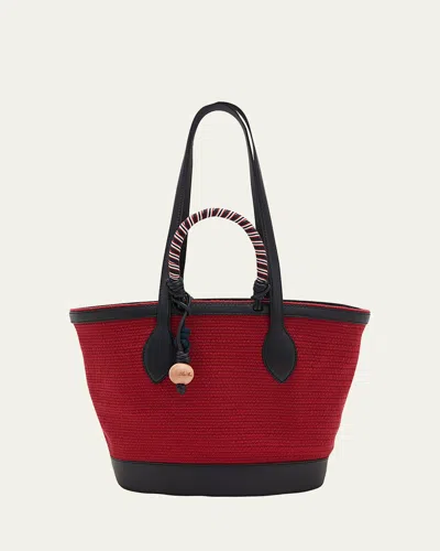 Loro Piana Small Eolian Bag In Haute Red Blue Navy
