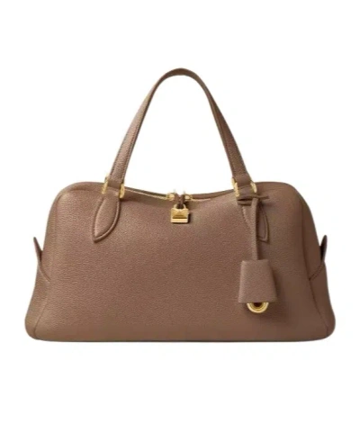 Loro Piana Small Needle Handbag In Brown