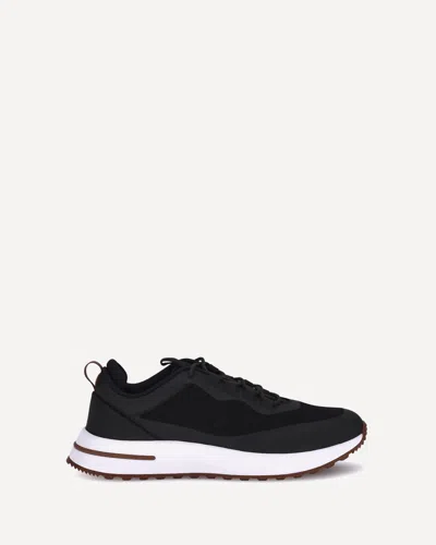 Loro Piana Weekend Walk Leather-trimmed Mesh Sneakers In Black