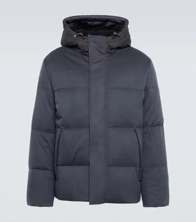 Loro Piana Snow Wander Cashmere Down Jacket In Carbon Grey