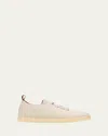 Loro Piana Soho Walk Nubuk Sneakers In Almond