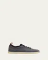 Loro Piana Soho Walk Nubuk Sneakers In Overnight