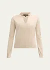 Loro Piana Sorbonne Polo Top In A0i3 Rice Milk