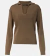 Loro Piana Sorbonne Silk And Cotton Polo Shirt In Brown