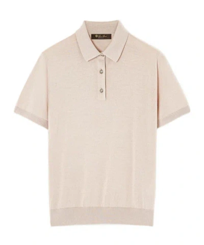 Loro Piana Sottile Polo Shirt In Neutral