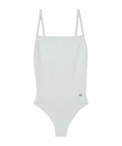 Loro Piana Spaghetti Strap One-piece Swimsuit In Pale Tale