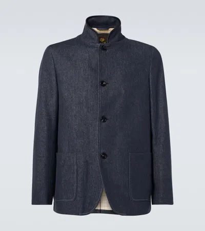 Loro Piana Spagna Denim Jacket In Surge Blue