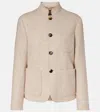 Loro Piana Spagna Mini Cashmere-blend Jacket In Brown