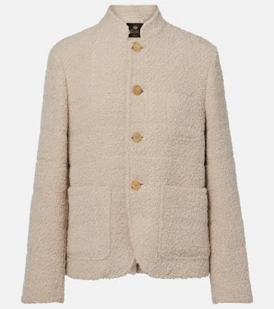 Loro Piana Spagna Mini Sb Bouclé Wool-blend Jacket In Neutral