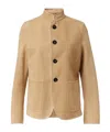Loro Piana Spagna Mini Suede Jacket In Brown