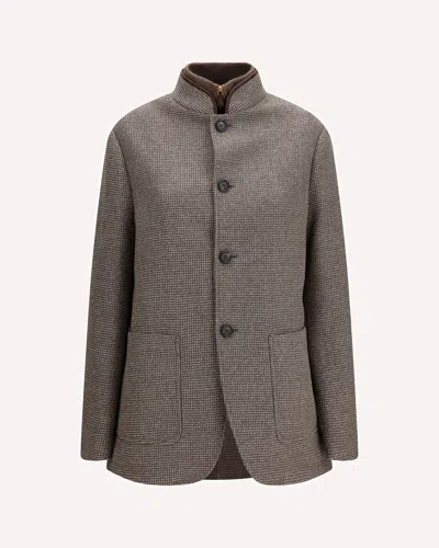 Loro Piana Spagna Wool Jacket In Brown