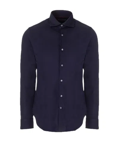 Loro Piana Spread-collar Long-sleeve Shirt In Black