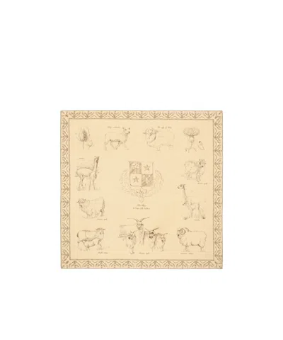 Loro Piana Square Silk Scarf In Champagne/graphite