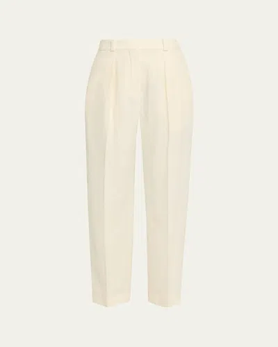 Loro Piana Stellan Wool Trousers In Neutral