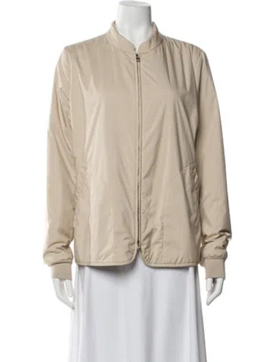 Pre-owned Loro Piana Storm System Bomber Jacket In Neutral
