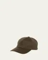 Loro Piana Storm System Cashmere Baseball Hat In Coal Green