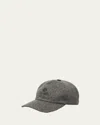 Loro Piana Storm System Cashmere Baseball Hat In Grey Melange