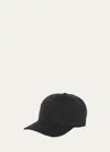 Loro Piana Storm System Cashmere Baseball Hat In M047 Black-grey M