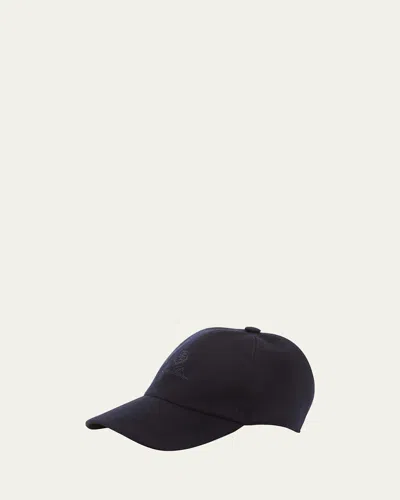 Loro Piana Storm System Cashmere Baseball Hat In Navy