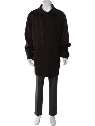Pre-owned Loro Piana Storm System Cashmere Coat In Brown