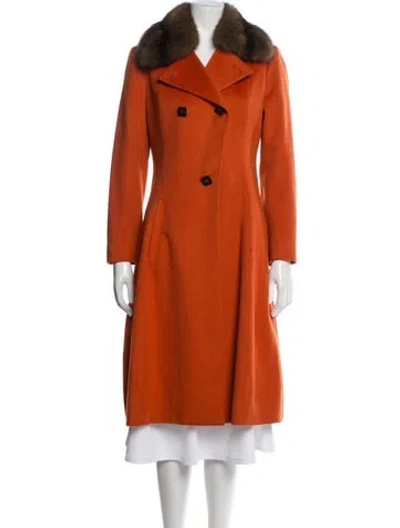 Pre-owned Loro Piana Storm System Cashmere Coat In Orange