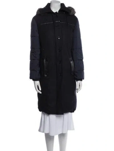 Pre-owned Loro Piana Storm System Cashmere Parka In Blue