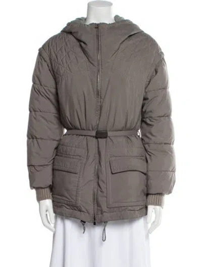 Pre-owned Loro Piana Storm System Down Jacket In Gray