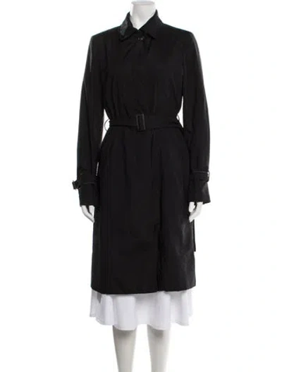 Pre-owned Loro Piana Storm System Nylon Trench Coat In Black