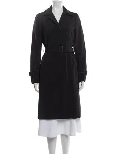 Pre-owned Loro Piana Storm System Nylon Trench Coat In Black