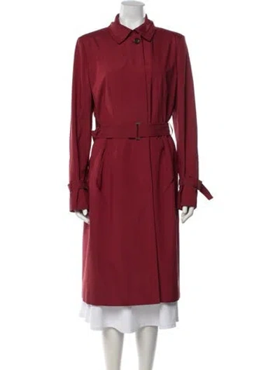 Pre-owned Loro Piana Storm System Nylon Trench Coat In Red