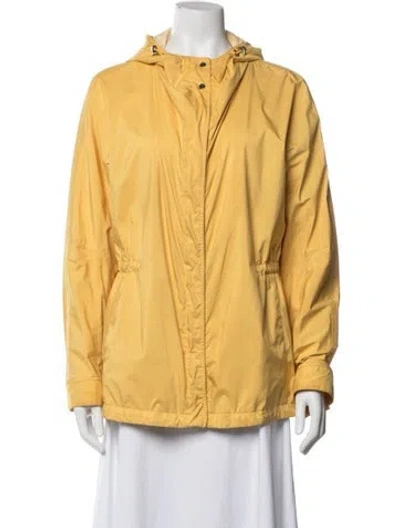 Pre-owned Loro Piana Storm System Rain And Wind Protection Parka In Yellow