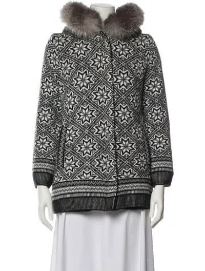 Pre-owned Loro Piana Storm System Reversible Cashmere Fur Jacket In Black