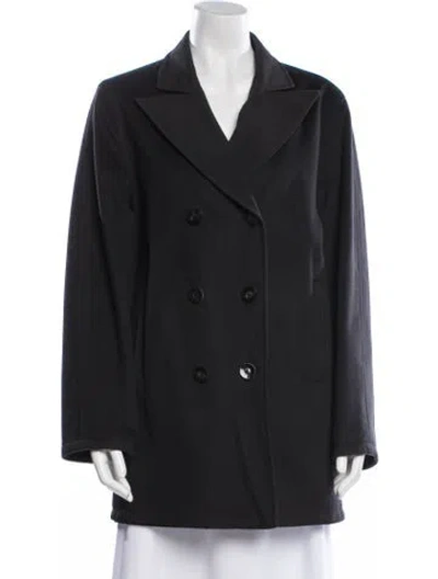 Pre-owned Loro Piana Storm System Reversible Cashmere Peacoat In Black