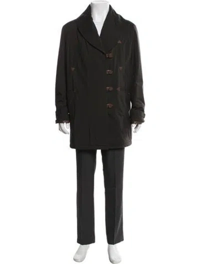 Pre-owned Loro Piana Storm System Trench Coat In Green