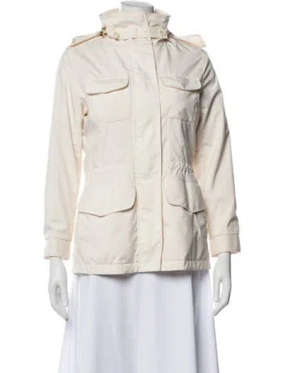 Pre-owned Loro Piana Storm System Utility Jacket In White